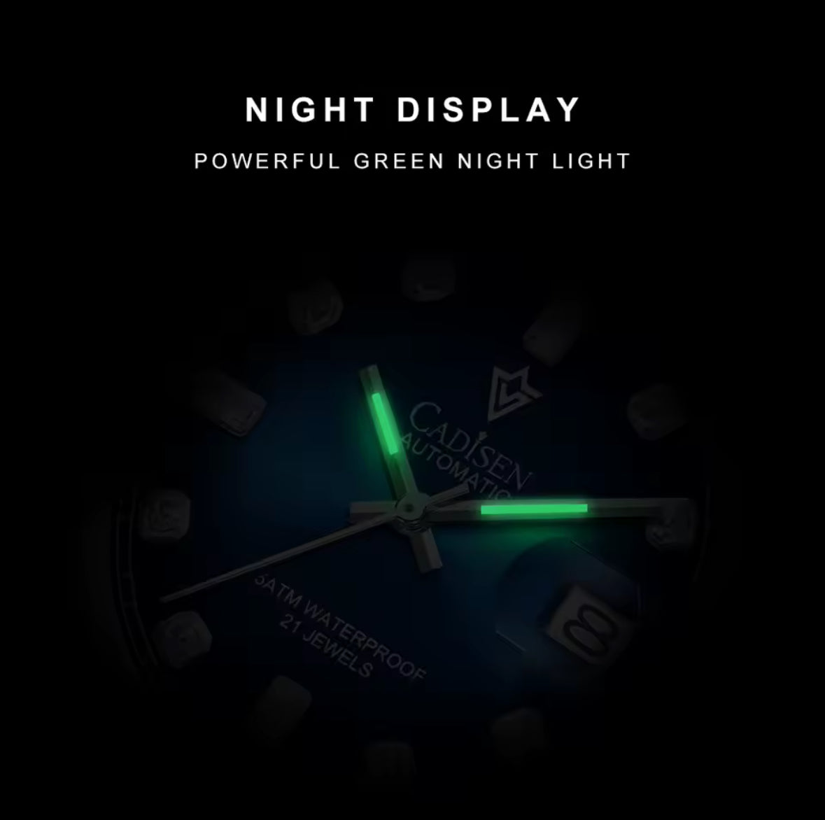 CADISEN mechanische Uhr. MIYOTA 8215. Blau.