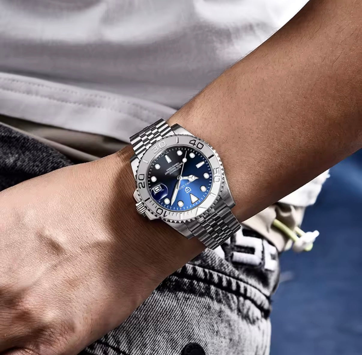 PAGANI DESIGN – Klassische Luxus Herrenuhr mit Keramik-Lünette