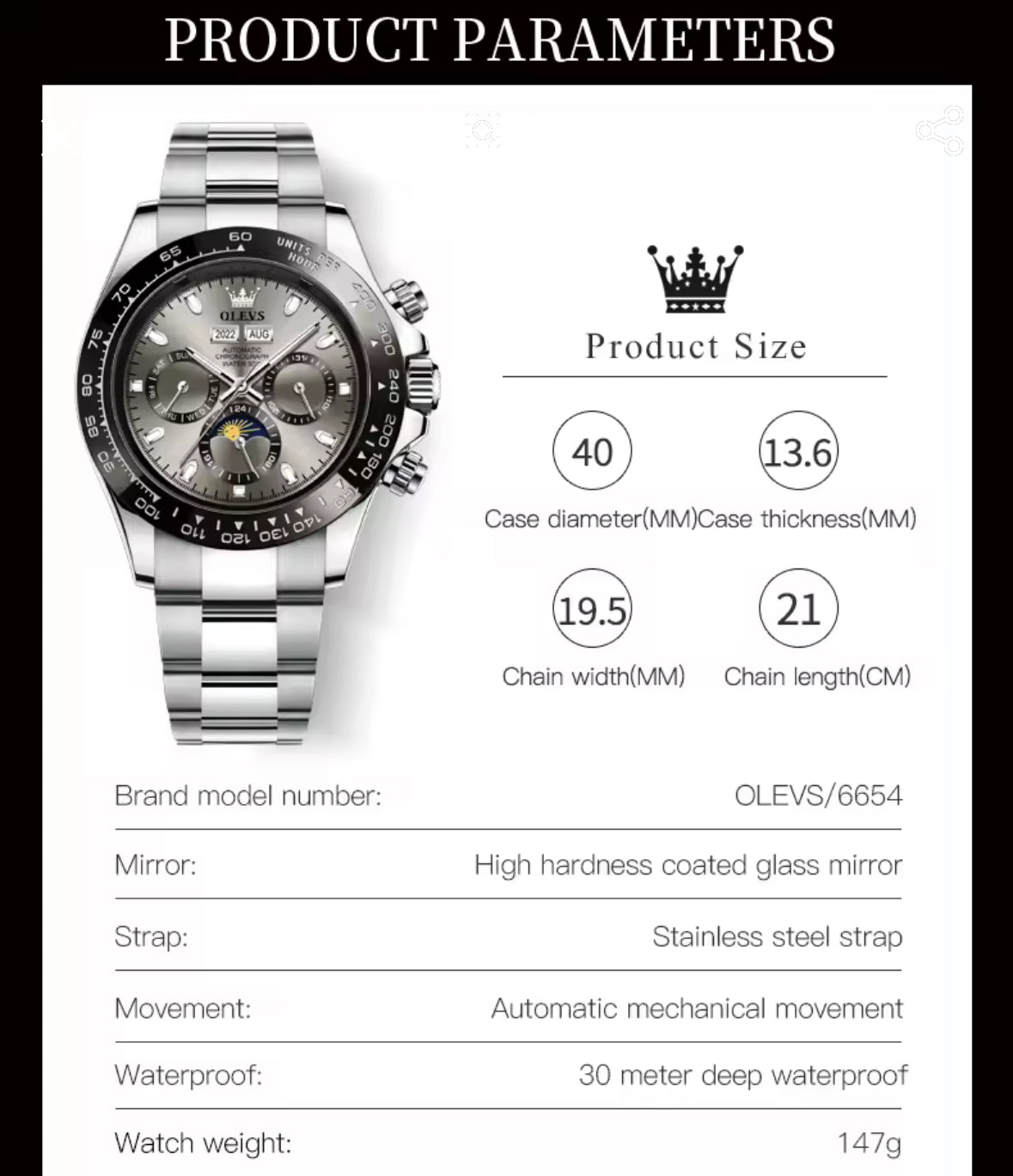 OLEVS 6654 Herrenuhren