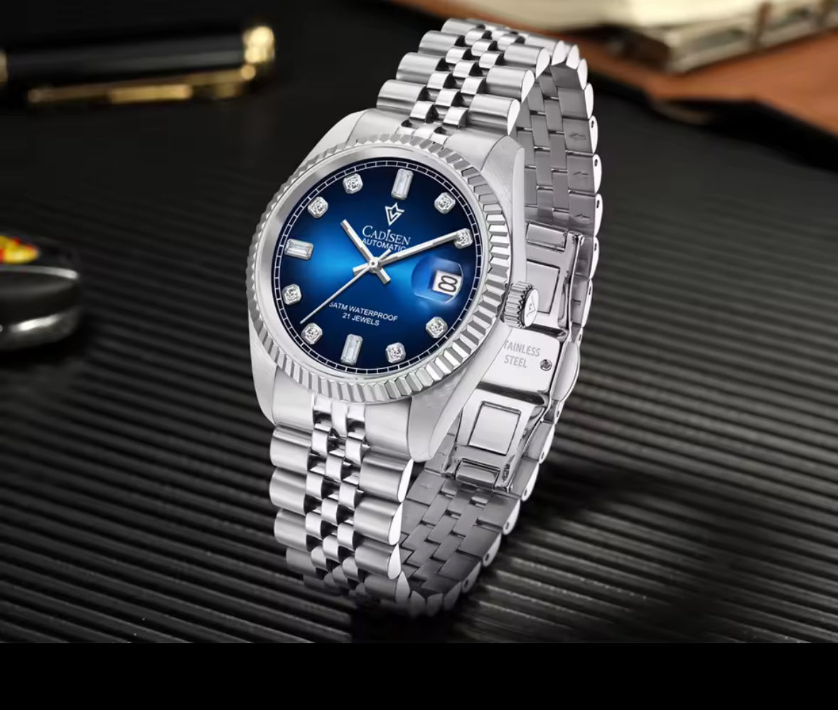 CADISEN mechanische Uhr. MIYOTA 8215. Blau.