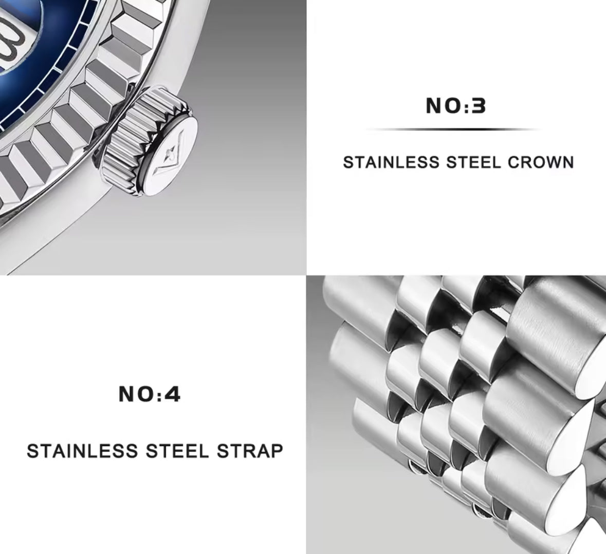 CADISEN mechanische Uhr. MIYOTA 8215. Blau.