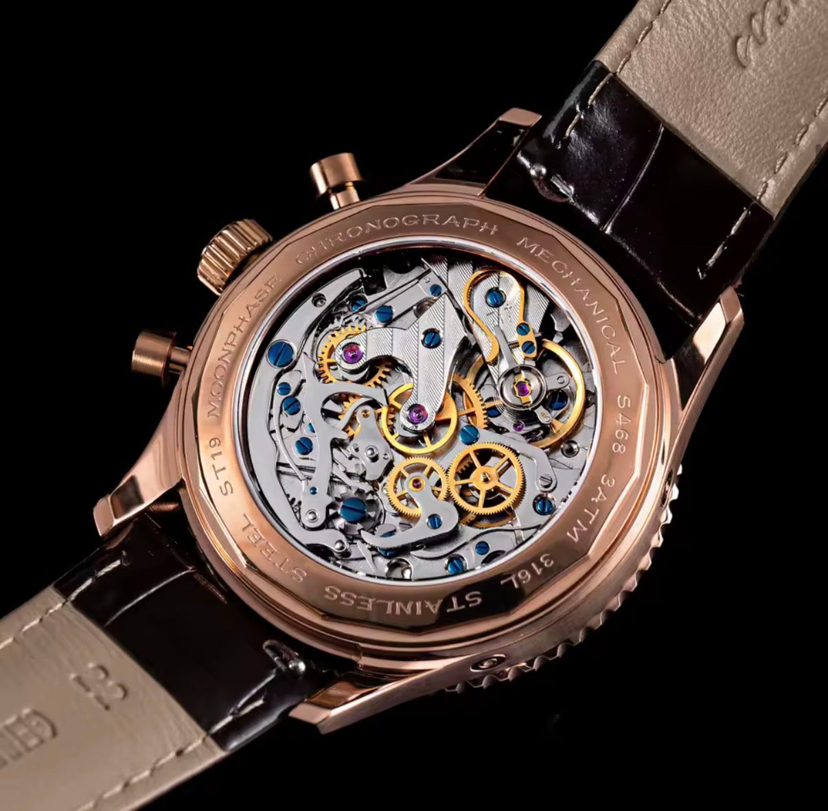 Sugess S468 Moonphase Pilot – Mechanischer Chronograph mit ST1908 & Saphirglas