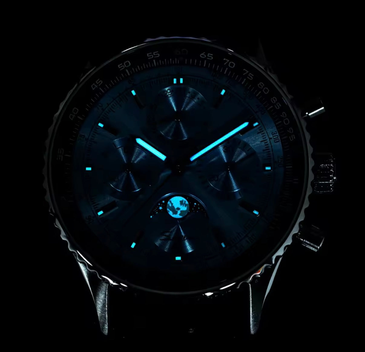 Sugess S468 Moonphase Pilot – Mechanischer Chronograph mit ST1908 & Saphirglas